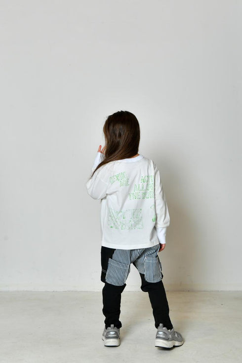 【オフィシャルチーム】ブラックデニムワイドサルエル|90cm~150cm|1125231